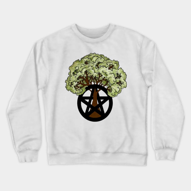 Pentacle Tree Crewneck Sweatshirt by imphavok